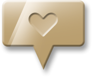 A like symbol in form of a heart