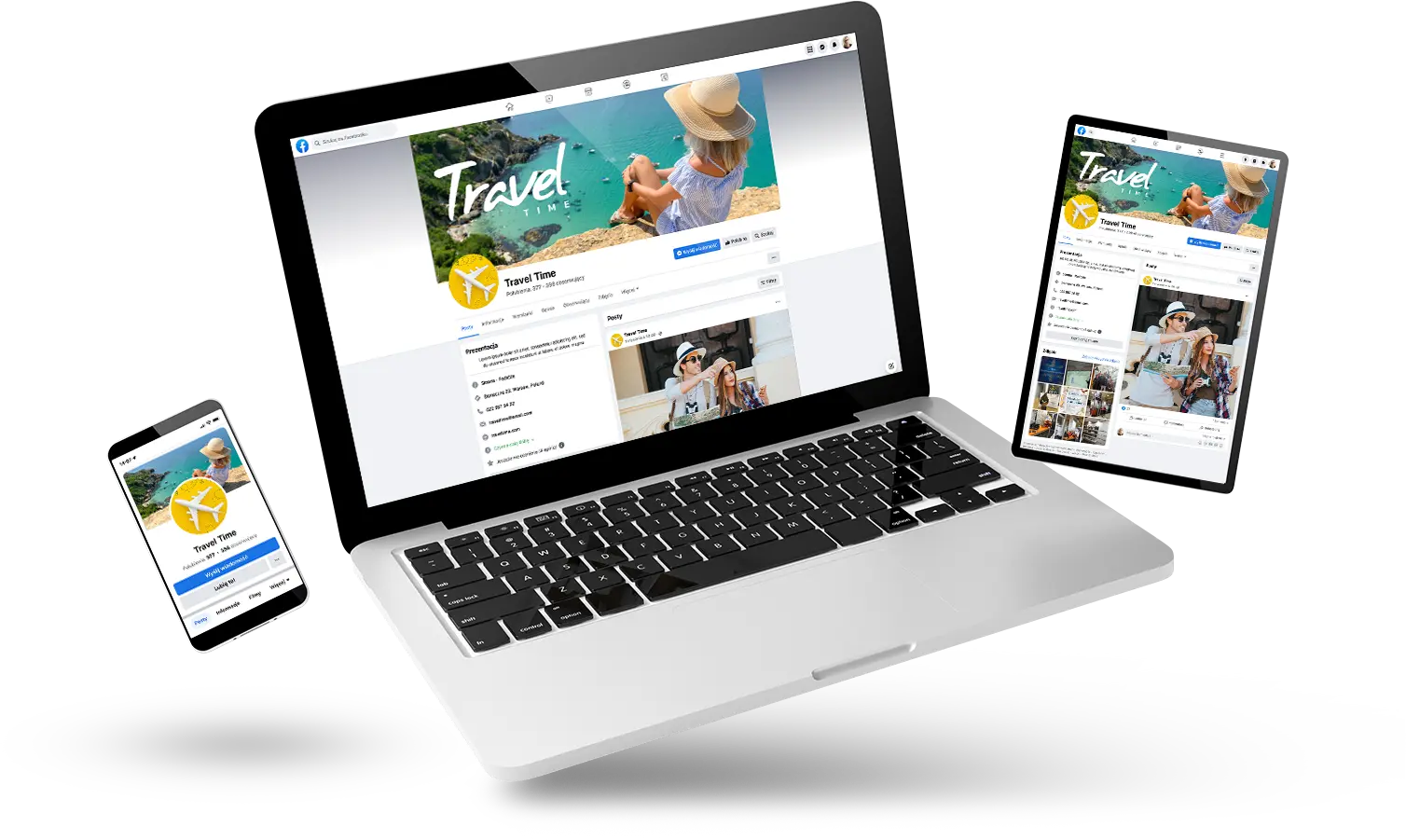 Social media on desktop